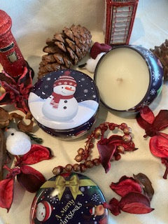 Christmas Tin Candle (Small): Select your festive scent