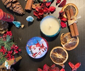 Christmas Tin Candle (Small): Select your festive scent