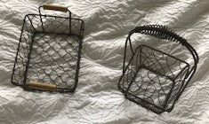 Mini Vintage French metal basket (Free P&P)